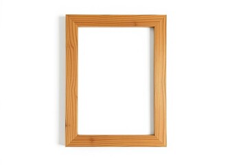 Obraz premium Blank wooden picture frame isolated on white background, ready for your design, isolated on white, image
