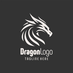 Stylish Dragon Logo Vector Design