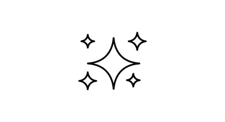 Minimalist sparkling diamond design with geometric shapes black line art silhouette © nhpvect02