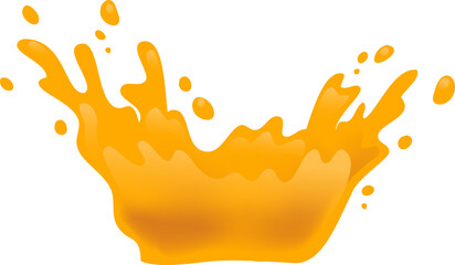 mango splash on white background