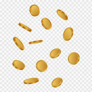 falling gold coins transparent png