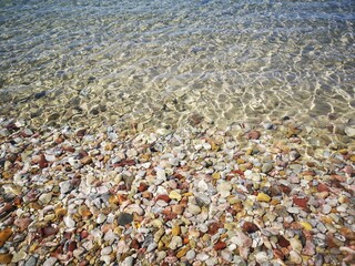 sea and pebbles on the beach