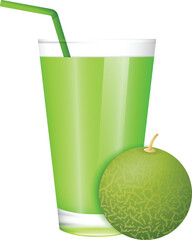 glass of fresh juice on white background