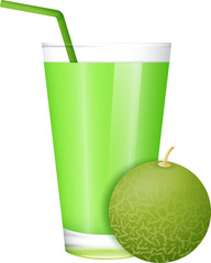glass of fresh juice no background
