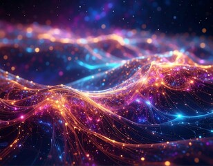 Abstract Colorful Energy Waves.