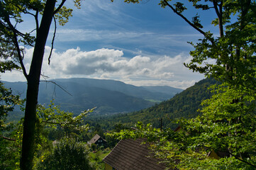 Landschaft beim Chateau Frankenbourg  in den Vogesen