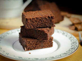 chocolate cake on a plate