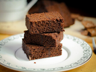 chocolate cake on a plate