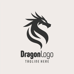 Fototapeta premium Futuristic Dragon Branding Logo Design