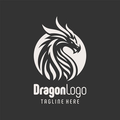 Fototapeta premium Iconic Dragon Branding Logo Design