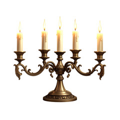 Untitled design - candelabra isolated on a transparent background, generative ai (2)