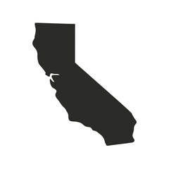 California map icon isolated on white background. Vector illustration