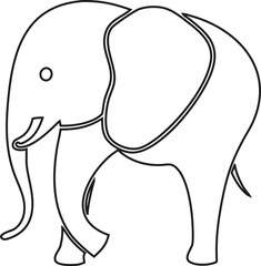 Artistic elephant line vector design, perfect for modern branding and decor.