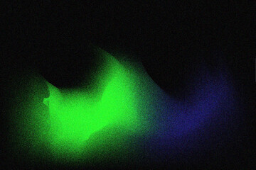 Glowing blue abstract shape, dark grainy black blue background, noise texture futuristic dynamic poster header cover wallpaper banner backdrop design