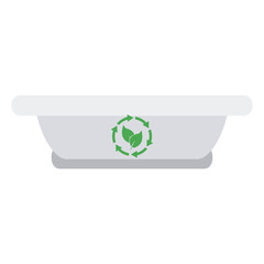 Eco-Friendly Recycle Plate Icon, Simple Icon Vector Design, best used for presentation, application, web and banner