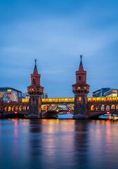 Fototapeta premium Berlin Bridge at Dusk.