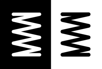 Spring icon. Symbol of shock absorption, extension or compression. Element of a machine or mechanism. Coiled cylindrical spring. Raster icon.