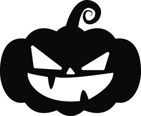 검정색 할로윈 호박 실루엣