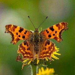 Obraz premium Close-up of a butterfly on a flower (4)