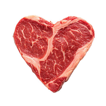 Raw beef steak in heart shape png beef steak png heart steak png meat heart png fresh steak png raw steak png transparent background image