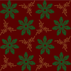 Seamless Winter Snowflake Pattern Set