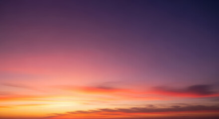 Vivid Sunset Sky with Fiery Clouds and Gradient Hues of Orange Pink Purple and Blue