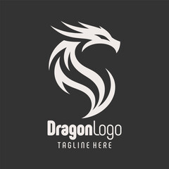 Creative Fire Dragon Logo Symbol