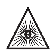 Mystical Third Eye Silhouette Vector