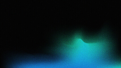 Glowing blue abstract shape, dark grainy black blue background, noise texture futuristic dynamic poster header cover wallpaper banner backdrop design