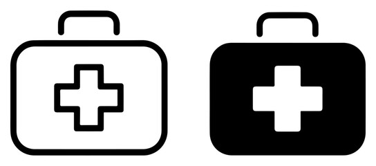 Obraz premium medical case icon first aid kit