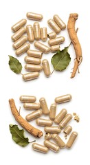 Ginseng Capsules Health Supplement.