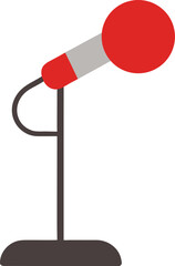 simple microphone on stand  white background 