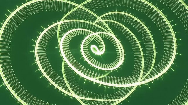 Abstract glowing spiral pattern with a futuristic, scientific feel