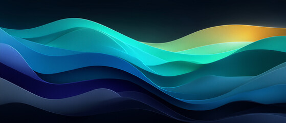 Fototapeta premium Holographic Flowing Wave Gradient Background. Modern Abstract Fluid Texture for Digital Art, Website Banner, Luxury, or Music Design