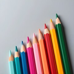 A set of colored pencils
