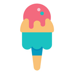 Ice cream vector illustration with simple and clean design