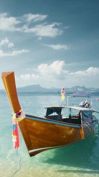 longtail boat at Koh Poda island in Krabi province. Ao Nang, Thailand