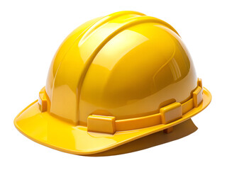 Fototapeta premium Yellow hard hat isolated on transparent background