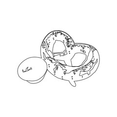 Pretzel icon design template