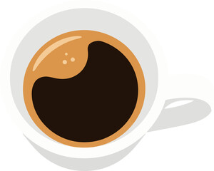 Classic Hot Black Coffee Mug