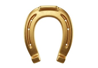 Golden horseshoe isolated on a white background