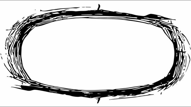 Dynamic handdrawn circle animation  evolving artistic frame sequence
