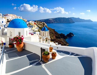 Santorini, Greece - Whitewashed village © Petrikcs90