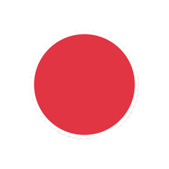 Minimal round sticker label vector mockup simple blank design with white background  