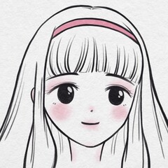 여성 얼굴 그림