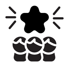 Obraz premium Success Celebration Solid Icon