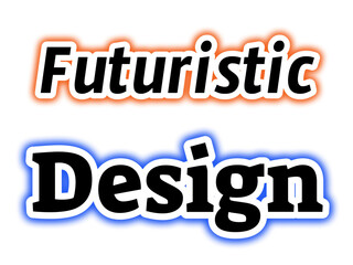 Futuristic Design: Bold Black Typography with Red-Orange and Blue Glow – High-Impact Visual for Innovation, Tech Branding, and Modern Graphic Marketing