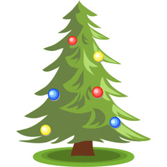 Christmas tree vector element of Christmas and New Year.