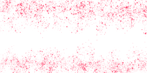 Red splatter pattern with white space isolated on transparent background