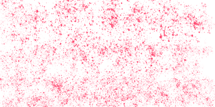 Red splatter pattern on transparent background isolated on transparent background